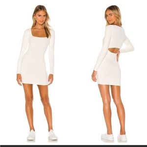 NBD Candice Knit Mini Dress Cream Women's Size Small